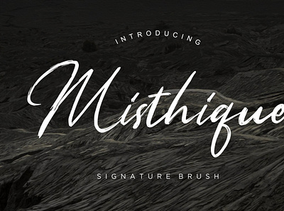 Misthique Signature Brush branding brush calligraphy handwriting handwritten logo quotes script signature typography