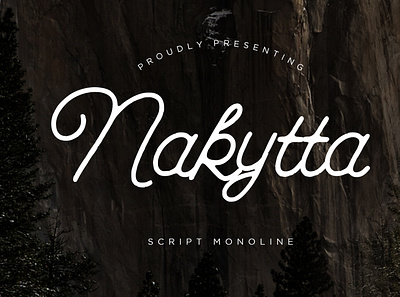 Nakytta Monoline Script branding brush calligraphy handwriting handwritten logo quotes script signature typography