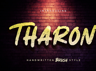 Tharon Brush Style branding brush calligraphy handwriting handwritten logo quotes script signature typography