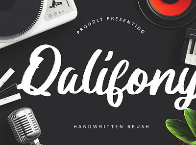 Qalifony Handwritten Brush branding brush calligraphy handwriting handwritten logo quotes script signature typography