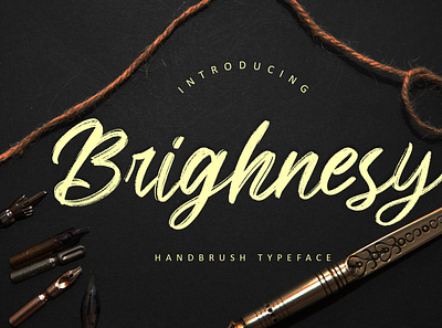 Brighnesy Hand Brush branding brush calligraphy handwriting handwritten logo quotes script signature typography