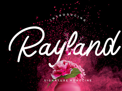 Rayland Signature Monoline branding brush calligraphy handwriting handwritten logo quotes script signature typography