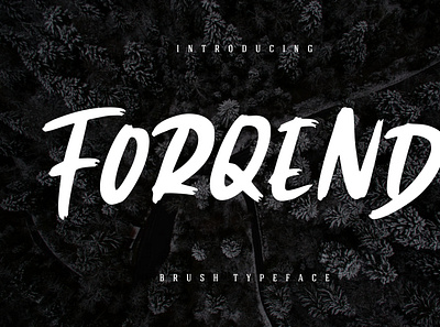 Forqend Brush Typeface branding classy condensed display handdrawn handlettering handwritten handwritting sans serif serif