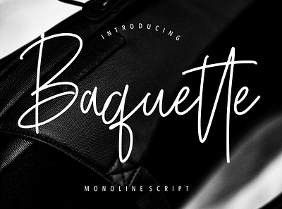 Baquette Monoline Script branding brush calligraphy handwriting handwritten logo quotes script signature typography