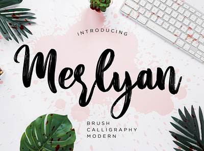 Merlyan Brush Calligraphy branding brush calligraphy handwriting handwritten logo quotes script signature typography