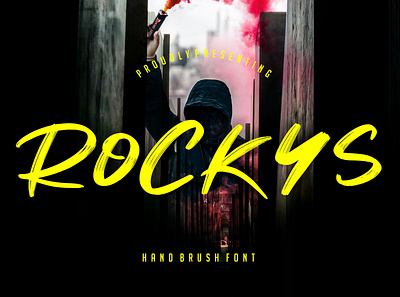 Rockys Handbrush Font branding brush calligraphy handwriting handwritten logo quotes script signature typography