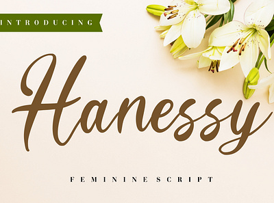 Hanessy Feminine Script branding brush calligraphy handwriting handwritten logo quotes script signature typography