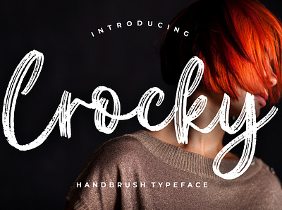 Crocky Handbrush Typeface branding brush calligraphy handwriting handwritten logo quotes script signature typography