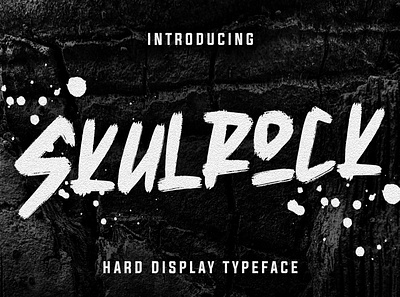 Skulrock Hard Display Typeface branding classy condensed display handdrawn handlettering handwritten handwritting sans serif serif