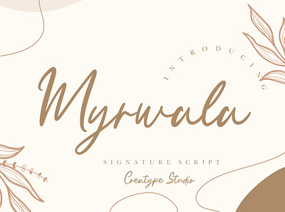 Myrwala Signature Script branding brush calligraphy handwriting handwritten logo quotes script signature typography