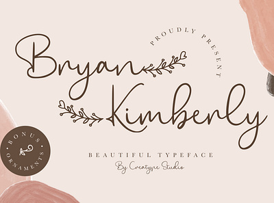Bryan Kimberly Beautiful Typeface branding brush calligraphy handwriting handwritten logo quotes script signature typography