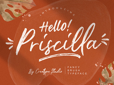 Priscilla Fancy Brush Typeface