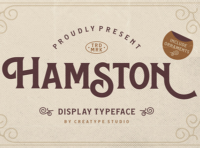Hamston Display Vintage font fonts free free fonts free retro fonts free vintage font handwritten retro font vintage