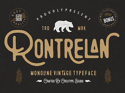 Rontrelan Monoline Vintage font fonts free free fonts free retro fonts free vintage font handwritten retro font vintage