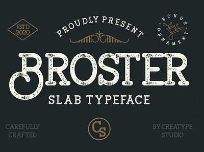 Broster Slab Typeface font fonts free free fonts free retro fonts free vintage font handwritten retro font vintage