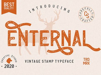 Enternal Vintage Stamp Typeface font fonts free free fonts free retro fonts free vintage font handwritten retro font vintage