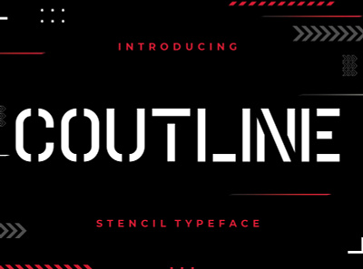 Coutline Stencil Typeface brush brush font font fonts free free brush font free brush fonts free fonts handwritten