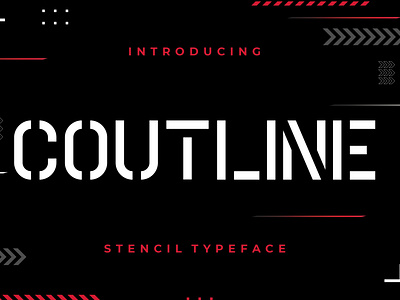 Coutline Stencil Typeface