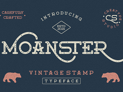 Moanster Vintage Stamp