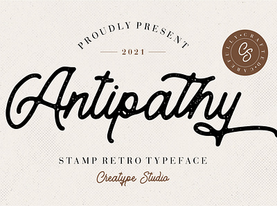 Antipathy Stamp Retro font fonts free free fonts free script font free script fonts handwritten script script font