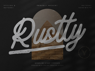 Rustty Monoline Stamp Typeface