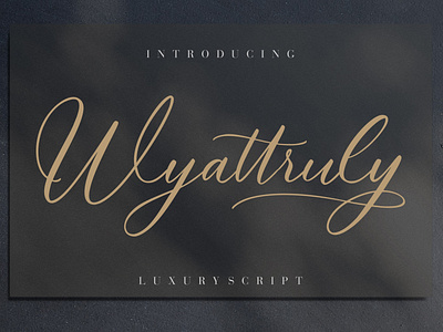 Wyattruly Luxury Script