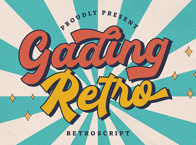 Gading Retro Retro Script font fonts free free fonts free retro fonts free vintage font handwritten retro font vintage