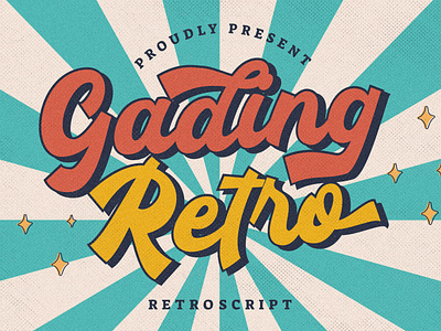 Gading Retro Retro Script font fonts free free fonts free retro fonts free vintage font handwritten retro font vintage