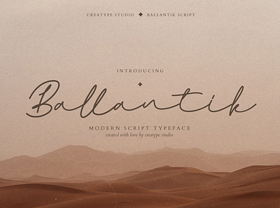 Ballantik Modern Monoline Script signature