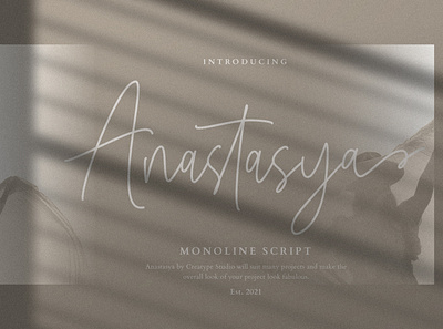 Anastasya Monoline Script signature