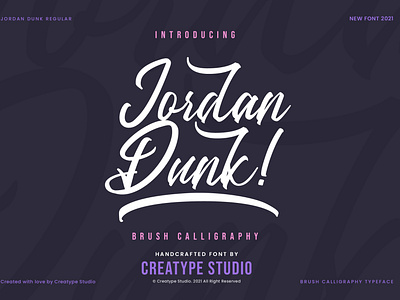 Jordan Dunk Brush Calligraphy