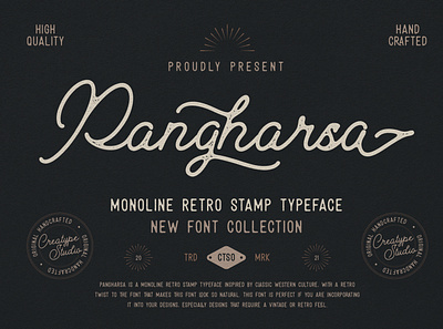 Pangharsa Monoline Retro Stamp brush