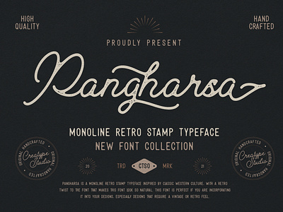 Pangharsa Monoline Retro Stamp