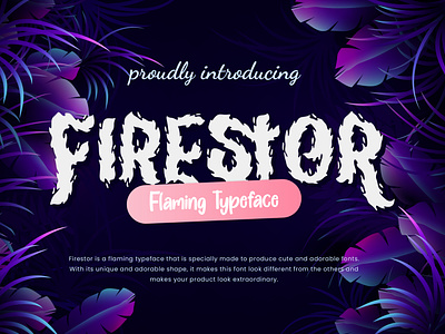 Firestor Flaming Typeface happy