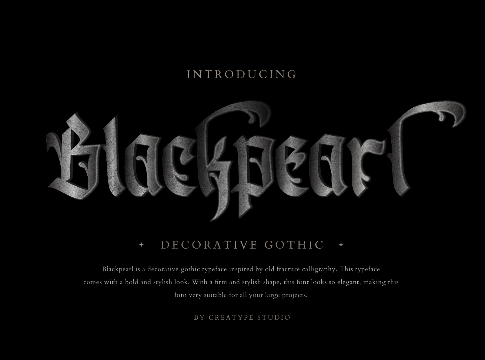 Blackpearl Decorative Gothic by Creatype Studio on Dribbble