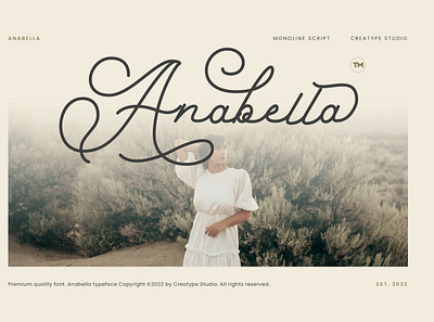 Anabella Monoline Script fashion