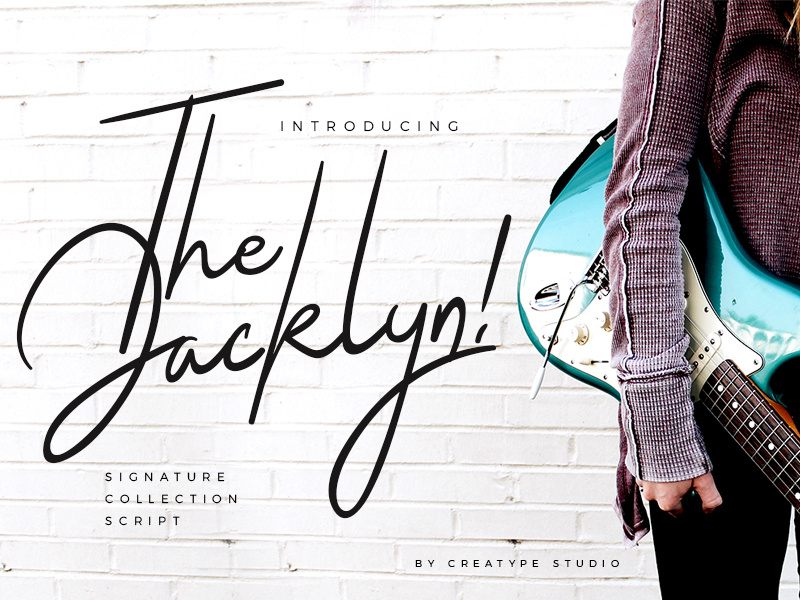 The Jacklyn Signature Font elegant luxury stylish branding logo style fashion natural casual script handwritten handwriting