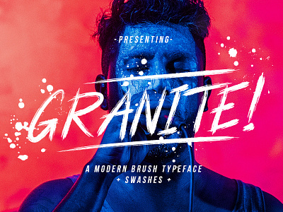 Granite Brush Font brush handlettering handmade handwritten ligature logo marker paintbrush sign stylist swashes urban