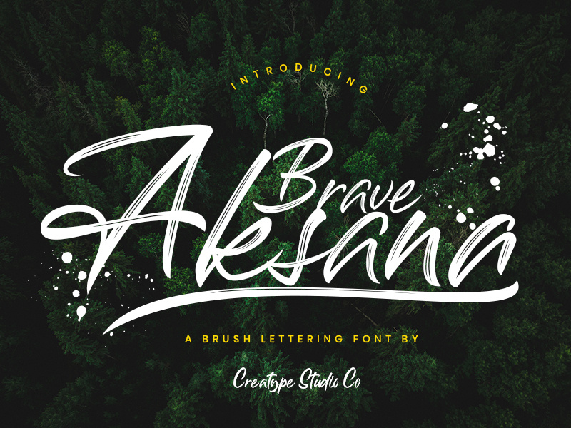Aksana Brush Script paintbrush sign stylist marker ligature handmade swashes logo handlettering urban handwritten brush