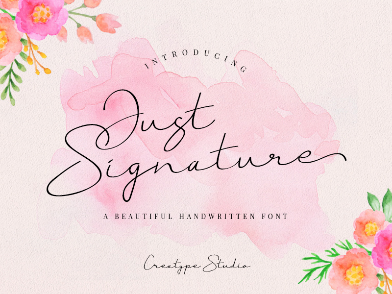 Just Signature Script branding signature typography logo fashion natural casual script handwritten handwriting