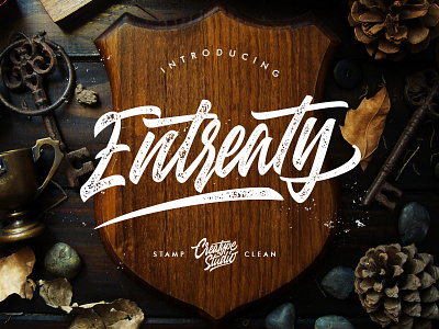 Entreaty Handlettering Script branding handlettering handmade handwritten ligature logo retro stylist swashes urban vintage