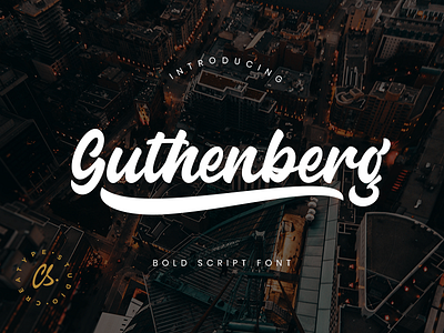 Guthenberg Bold Script bold branding brush casual handwriting handwritten natural retro rough script stamp style