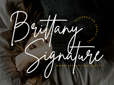 Brittany Signature Script branding elegant fashion free handlettering handwriting handwritten ligature logo script stylish