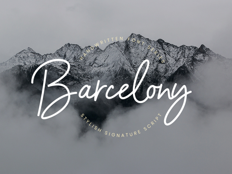 Barcelony Signature - 100% FREE FONT stylish script logo ligature handwritten handwriting handlettering free fashion elegant branding