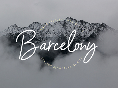 Barcelony Signature branding elegant fashion free handlettering handwriting handwritten ligature logo script stylish