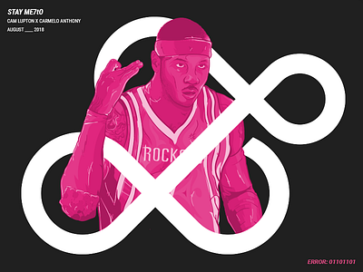 Stay Melo || Cam Lupton X Carmelo Anthony basketball first shot flat illustration logo nba portrait vector