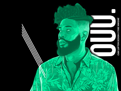 OUU || Cam Lupton X Tobe Nwigwe design flat houston illustration portrait rapper ui vector