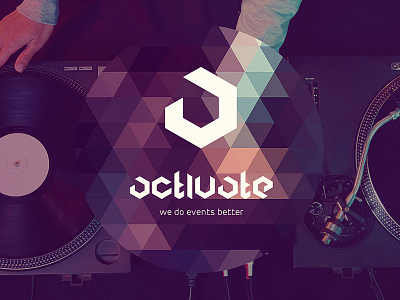 Activate activate event geometric logo mosaic music party