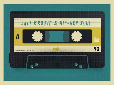 Live Mixtape cassette groove hip hop illustration jazz mixtape soul tape