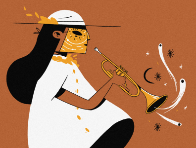 La mixanteña character design cholula illustration jazz mexico music trumpet